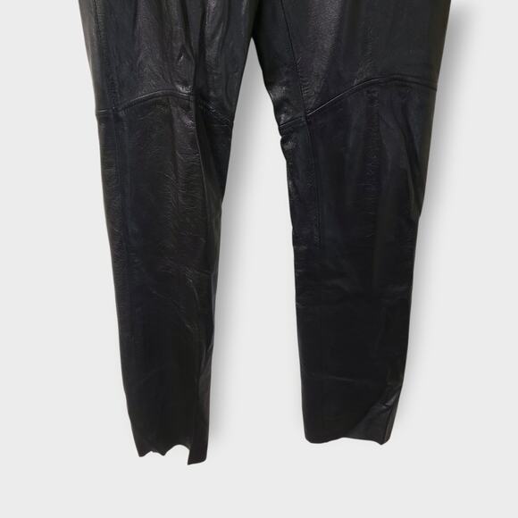 Vtg Maxima Wilsons Leather Black Rider Pants Sz 6 Bikercore Motorcycle Rock - Picture 3 of 16